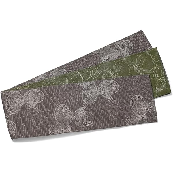 Amazon | [dear-japan] 半幅帯 半幅帯 献上柄風 花 幾何学 ジャガード